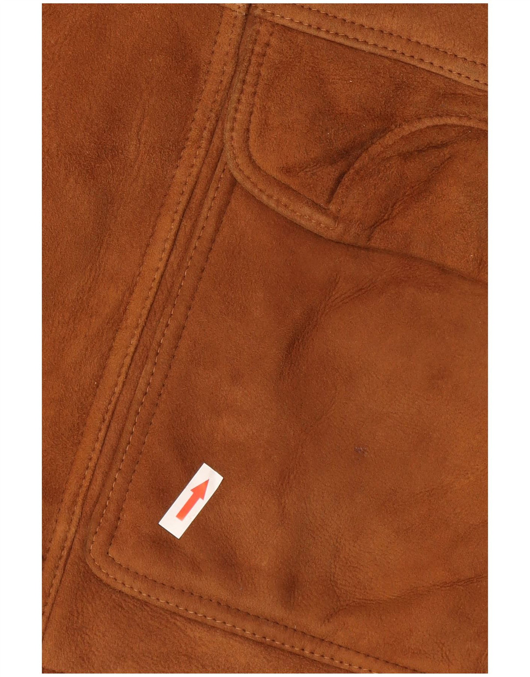 Jaqueta masculina vintage de corte solto IT 46 couro marrom pequeno
