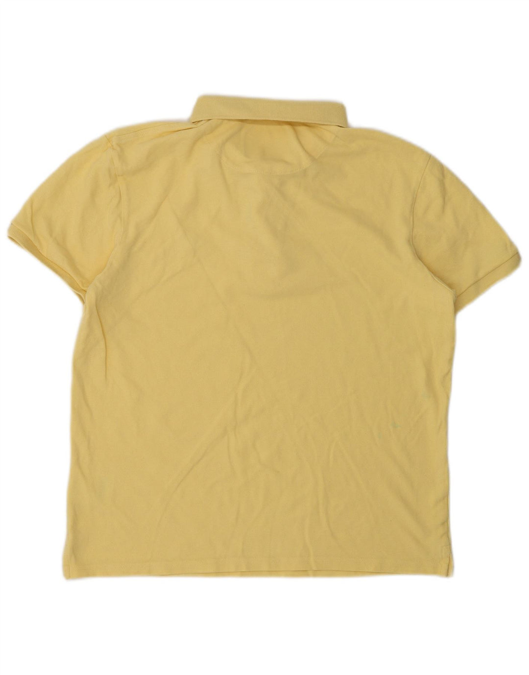 Camisa polo masculina Lyle & Scott de algodão amarelo médio