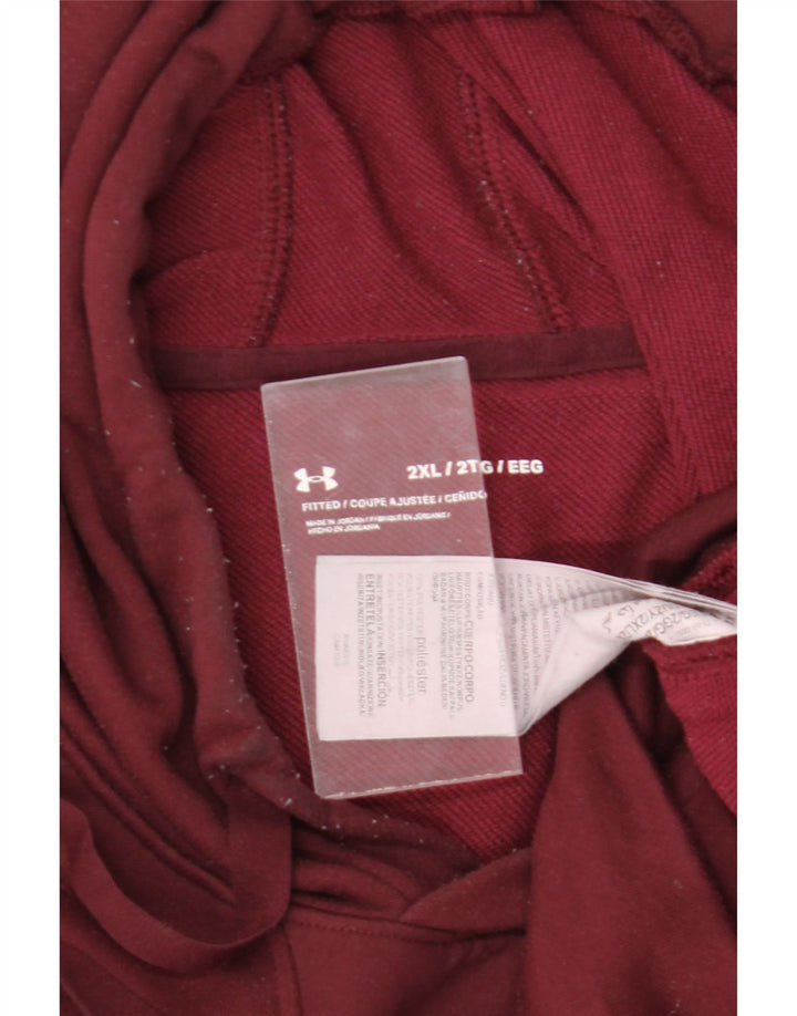 Under Armour Mens Hoodie Jumper 2XL Borgonha Poliéster