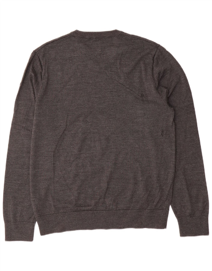 Suéter masculino Gap com decote em V grande lã cinza