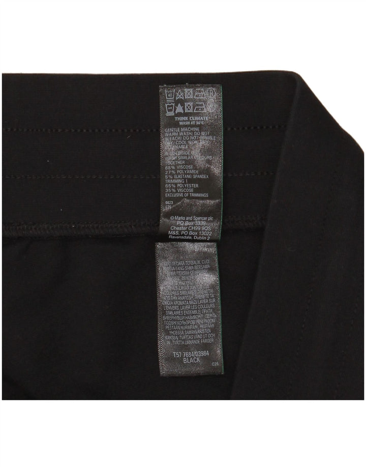 Calça de treino feminina Marks & Spencer UK 16 grande bloco colorido preto