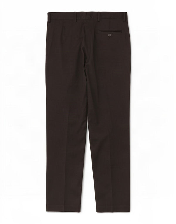 Calça masculina de ajuste regular Marks & Spencer W34 L33 lã preta
