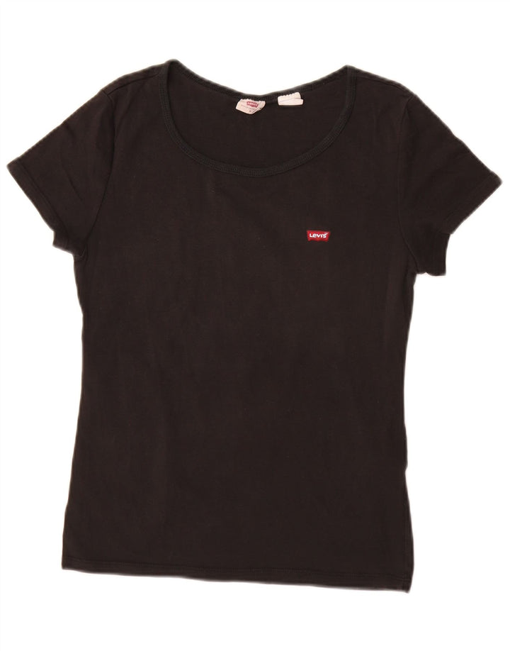 Camiseta feminina Levi's Top UK 12 médio algodão preto