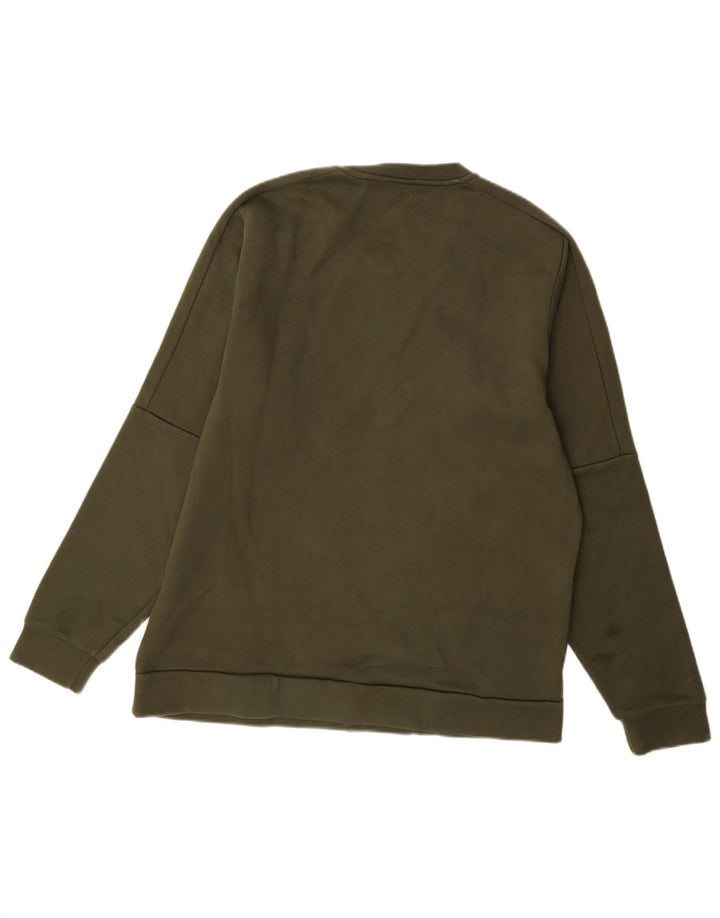 ADIDAS Mens Sweatshirt Jumper Large Khaki Cotton