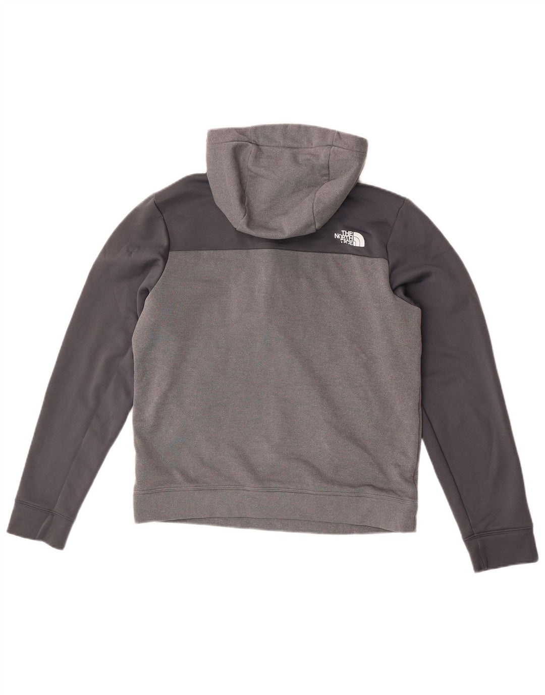 Suéter masculino com capuz e gola com zíper The North Face poliéster cinza médio