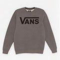 Vans Mens Graphic Moletom Jumper Pequeno Cinza Flecked Algodão