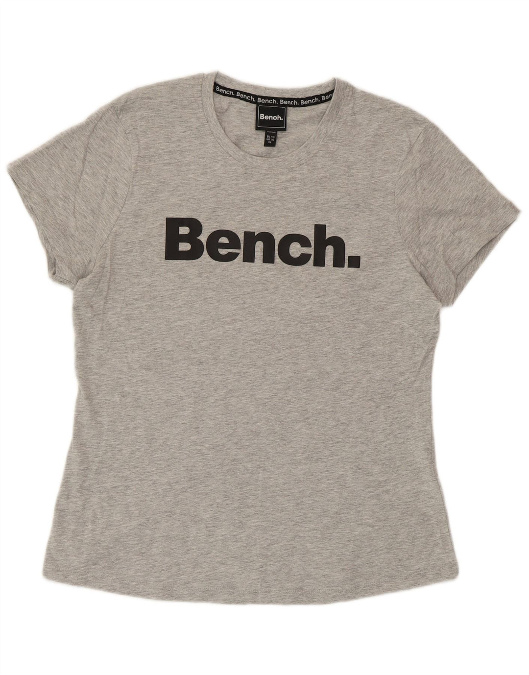 Camiseta feminina gráfica BENCH UK 16 grande algodão manchado cinza