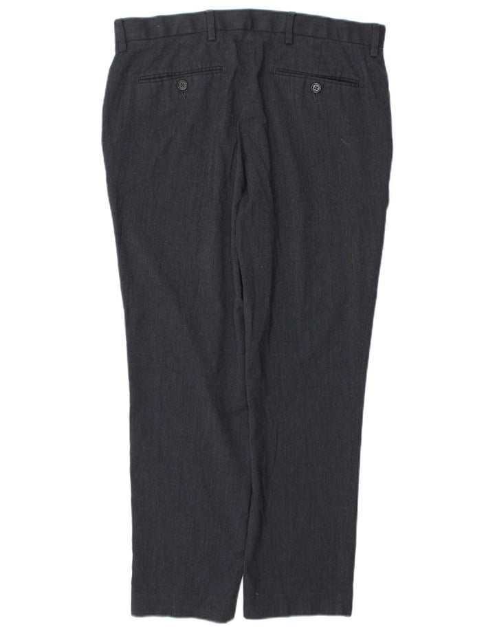 Calça Chino Masculina Slim Fit Marks & Spencer W34 L29 Azul Marinho Poliéster
