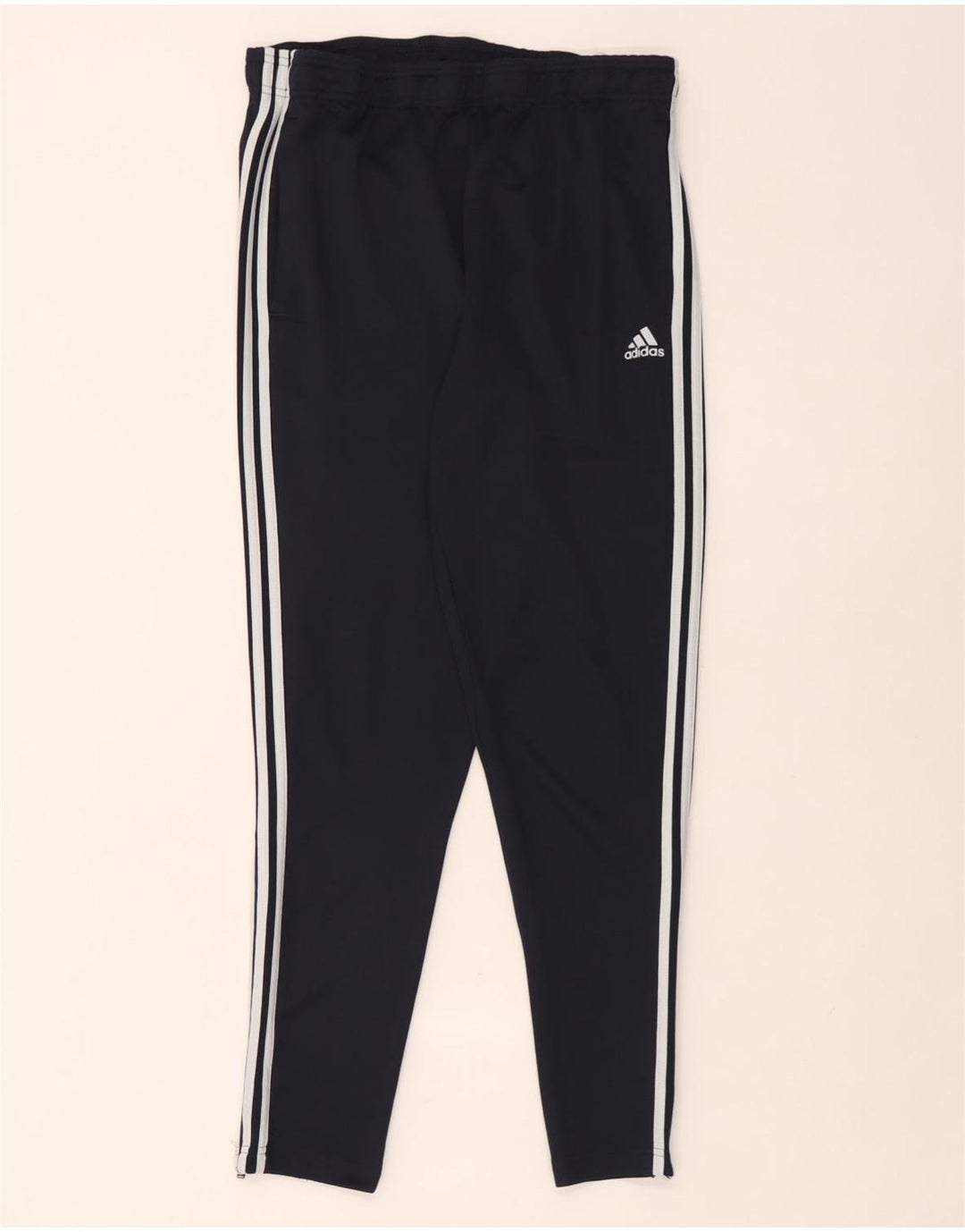 Calça de treino masculina Adidas grande poliéster azul marinho
