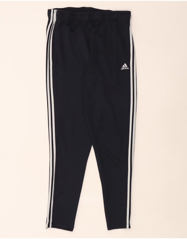 Calça de treino masculina Adidas grande poliéster azul marinho