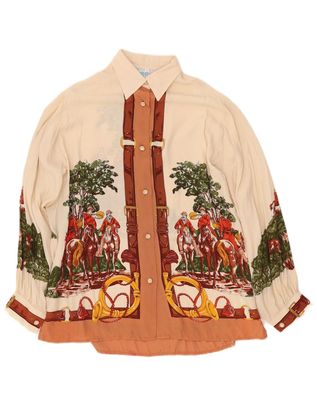 Blusa feminina GABRI ELLE LA CAMICIA com camisa gráfica Reino Unido 16 grande off white