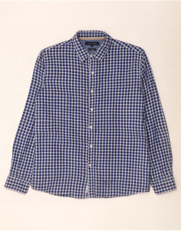 Camisa masculina Tommy Hilfiger vintage fit XL azul guingão