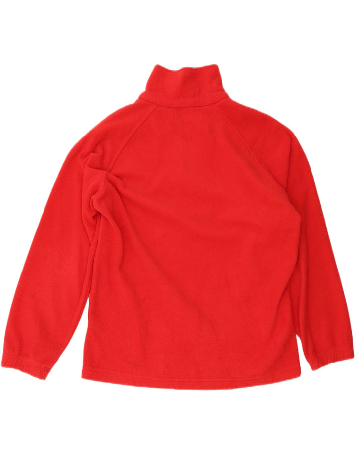 Kappa Mens Zip Neck Fleece Jumper Médio Poliéster Vermelho
