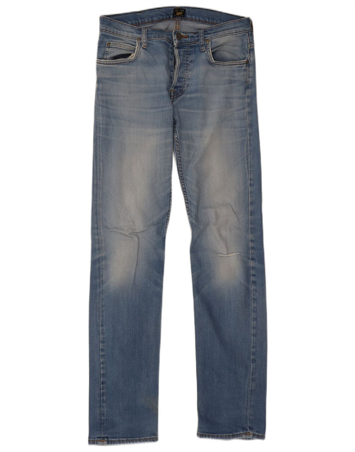 Calça jeans feminina LEE Powell Slim W30 L34 azul algodão