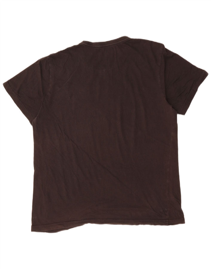Puma Mens Graphic T-Shirt Top Grande Algodão Preto