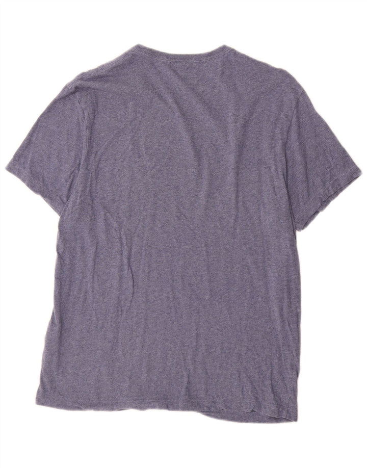 J. Crew Camiseta feminina quebrada em algodão manchado azul médio