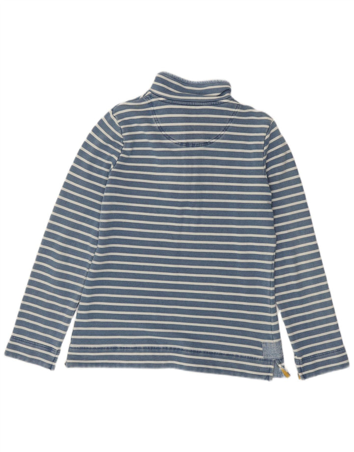 Suéter feminino com gola redonda JOULES Reino Unido 12 listrado azul médio