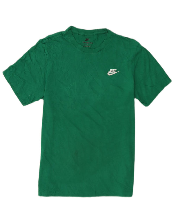 Nike Mens Camiseta Top Médio Algodão Verde