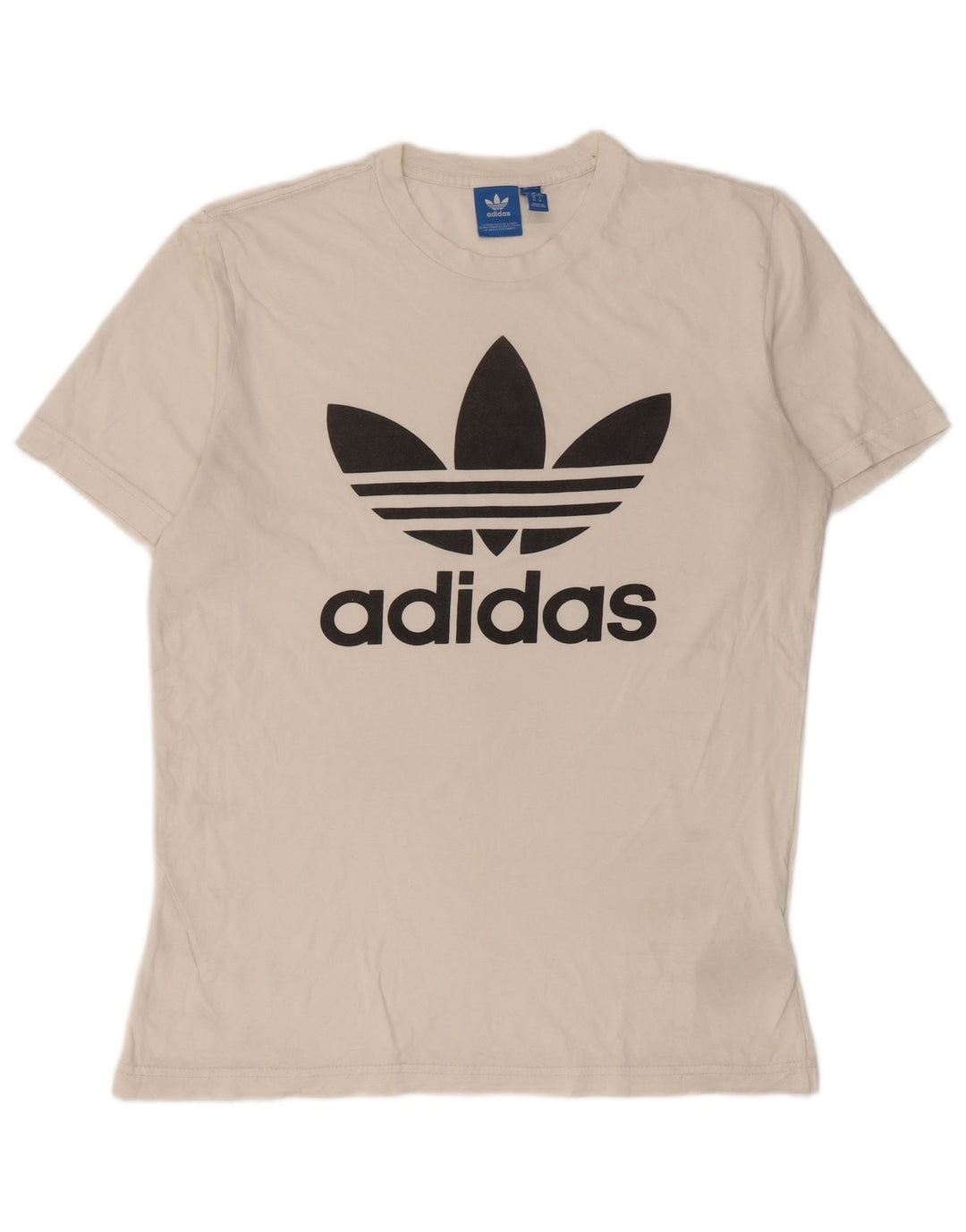 Adidas Mens Graphic T-Shirt Top Médio Algodão Branco