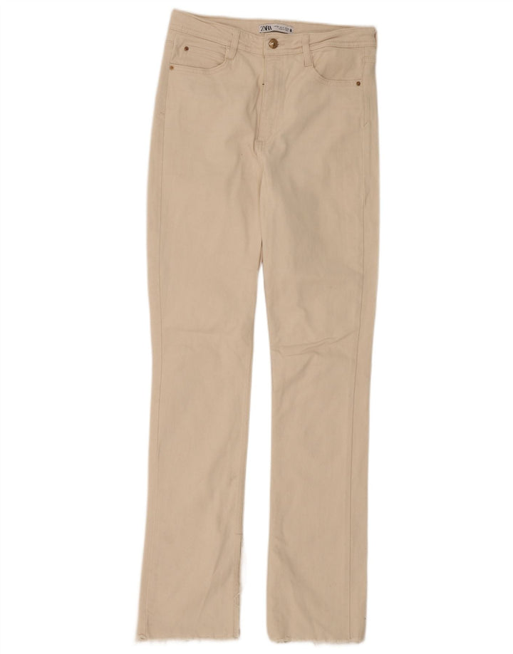 Zara Jeans Slim Feminino EU 38 Pequeno W28 L33 Off White