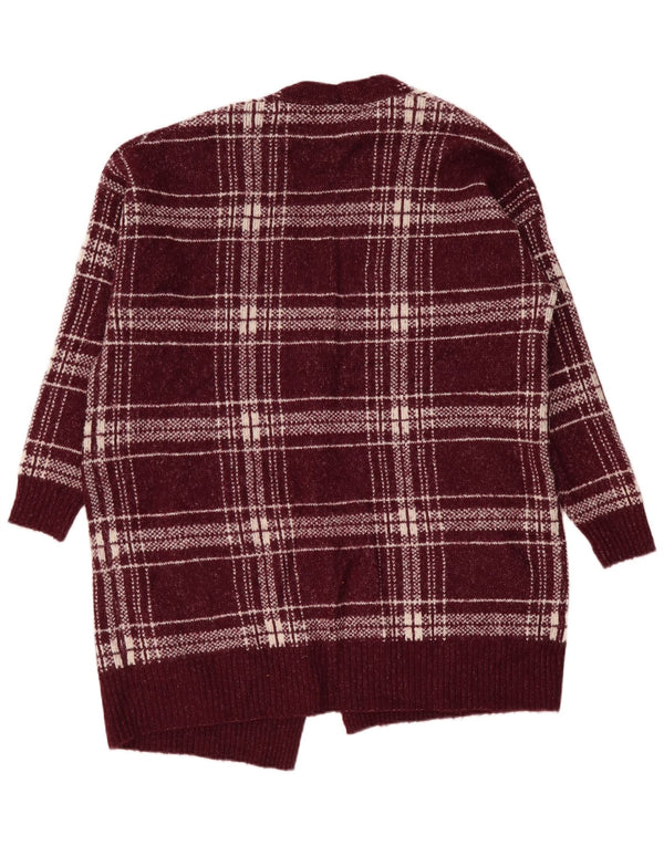 Suéter cardigã feminino Longline da Marks & Spencer Reino Unido 18 XL Borgonha