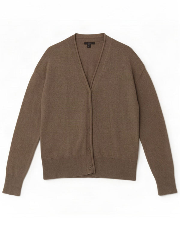 Cos Womens Cardigan Sweater UK 6 XS Khaki Wool
