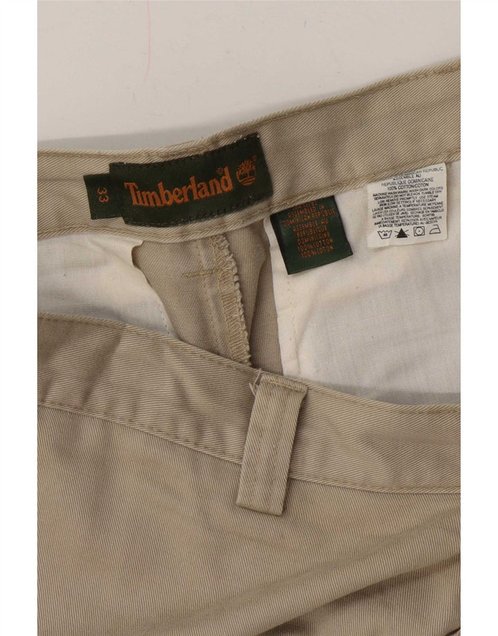 Timberland Mens Cargo Shorts W33 Médio Algodão Bege