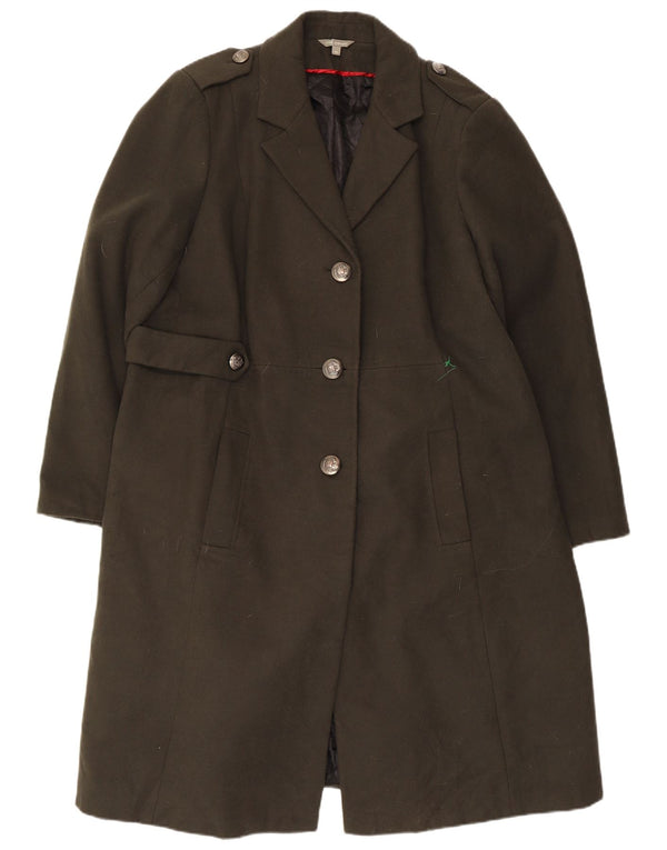 Sobretudo militar feminino Marks & Spencer Reino Unido 22 3XL poliéster cáqui