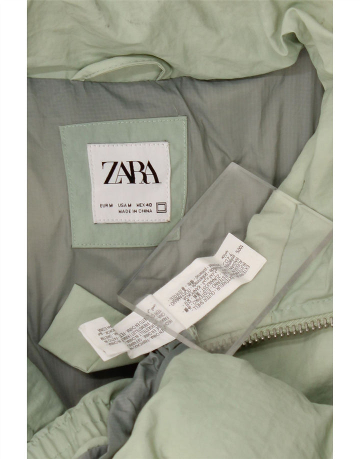 Jaqueta acolchoada masculina ZARA UK 38 poliamida verde médio