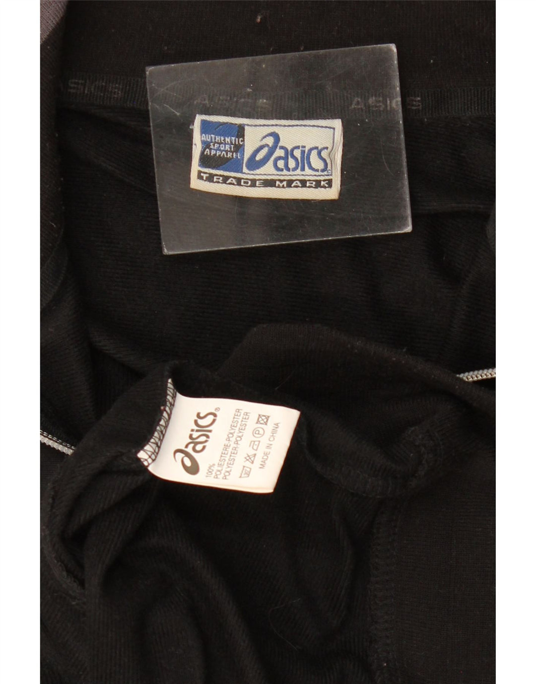 Asics Womens Tracksuit Top Jacket UK 14 Médio Preto Poliéster