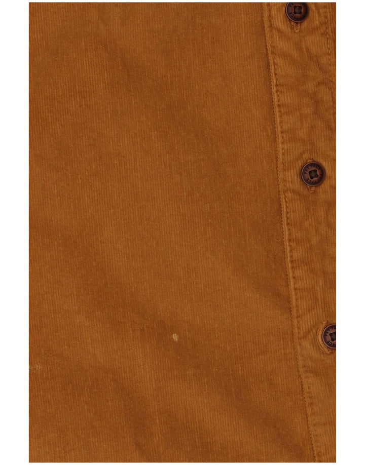 Camisa masculina de veludo cotelê FAT FACE grande algodão bege