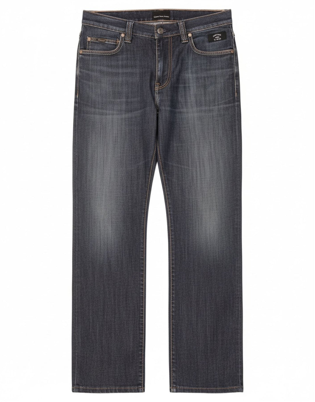 Calça jeans reta feminina Calvin Klein W30 L30 algodão azul