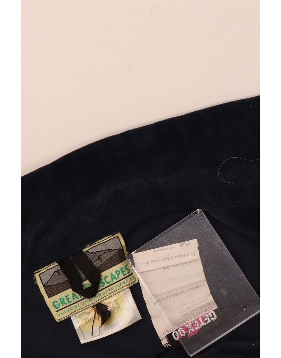 Jaqueta de lã masculina GREAT ESCAPES UK 42 XL poliéster azul marinho