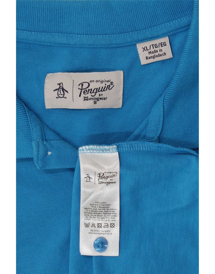 Camisa polo masculina Penguin XL algodão azul