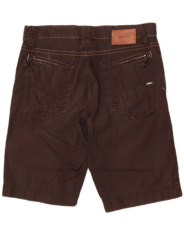 Gas Mens Chino Shorts W34 Grande Algodão Preto