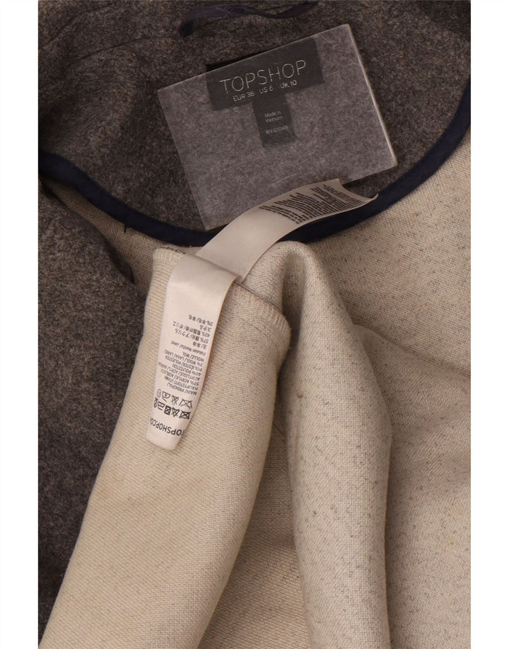 Sobretudo oversized feminino Topshop UK 10 acrílico manchado cinza pequeno