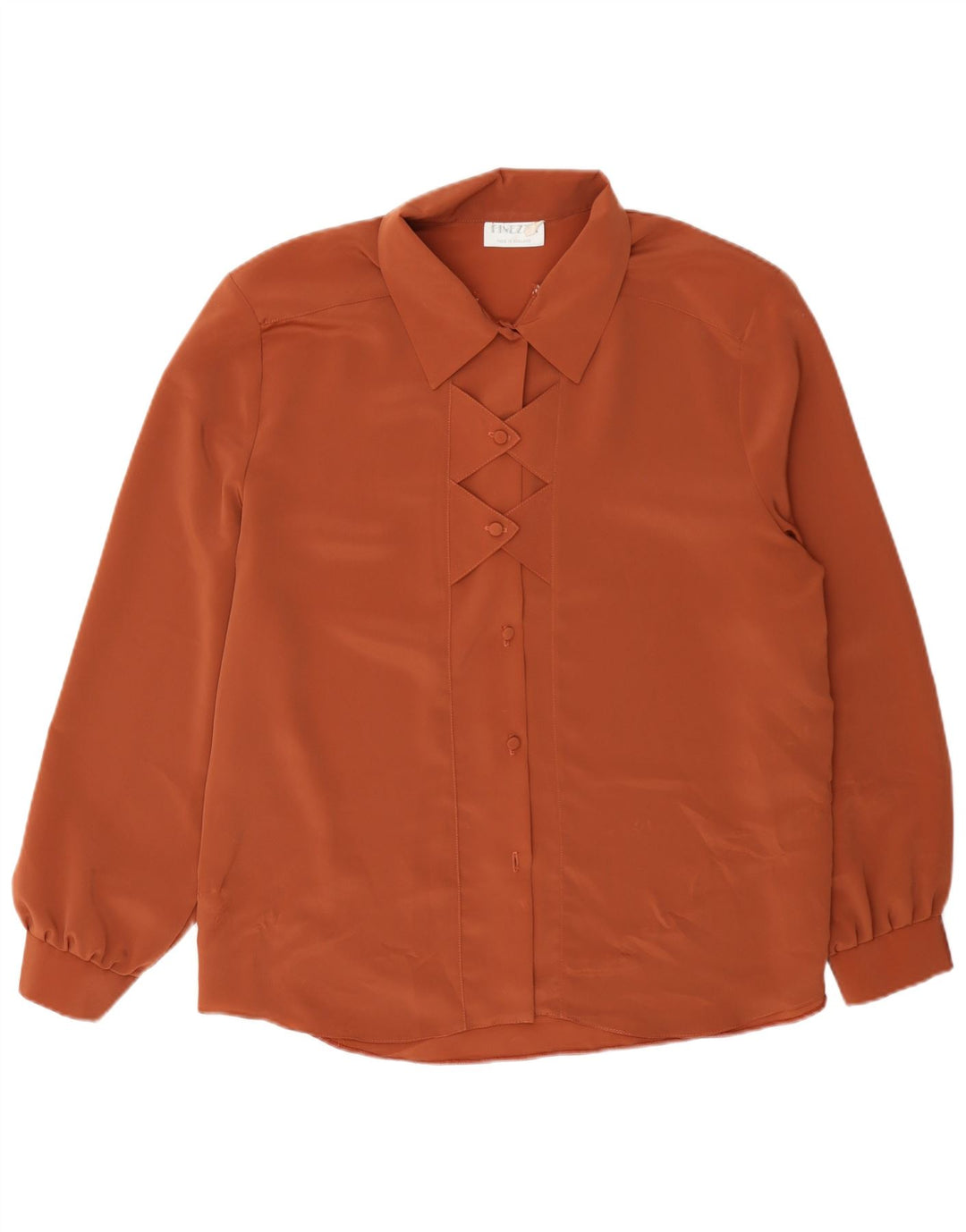 Blusa feminina vintage UK 16 grande marrom