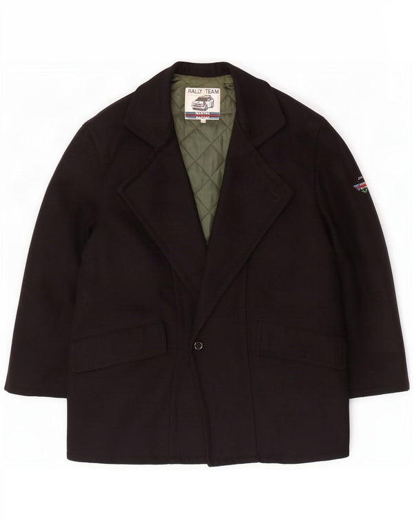 Sobretudo masculino vintage IT 52 XL lã azul marinho