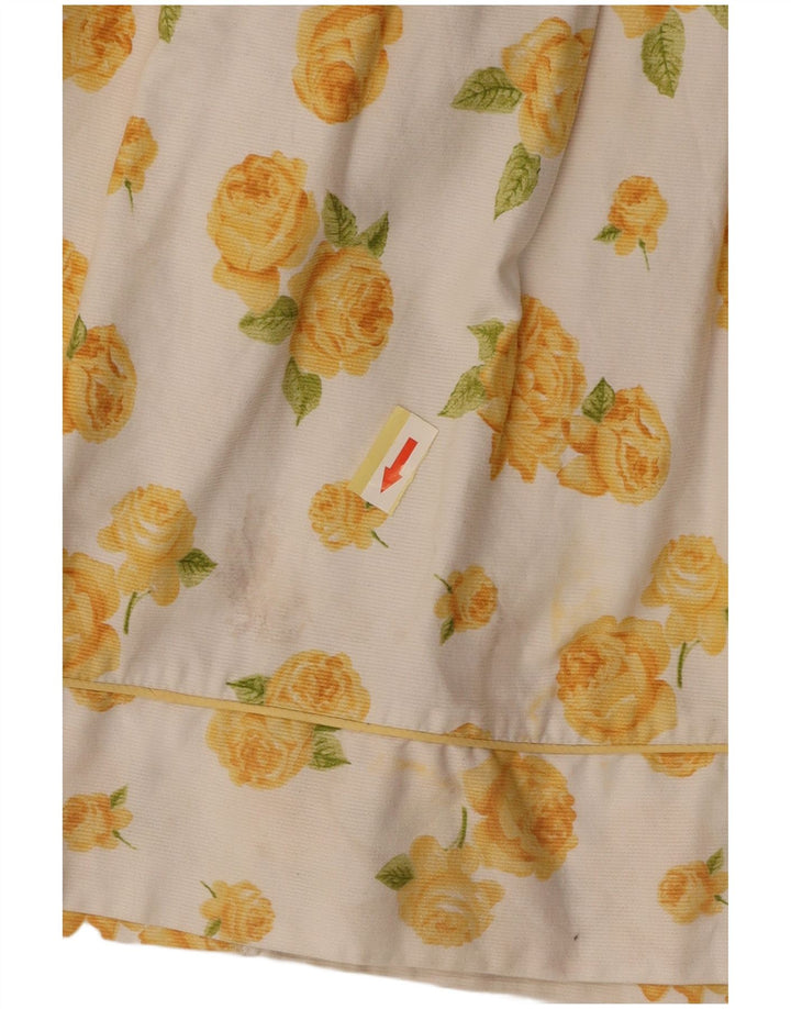 LAURA ASHLEY Vestido feminino sem mangas evasê 8-9 anos algodão floral branco