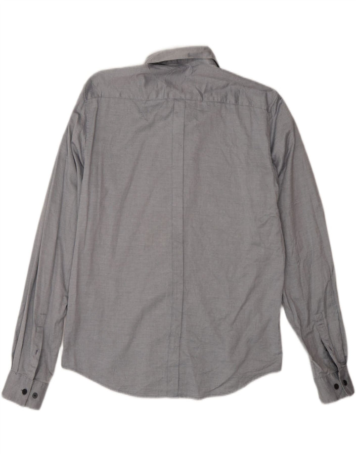 Camisa masculina Dkny grande algodão cinza