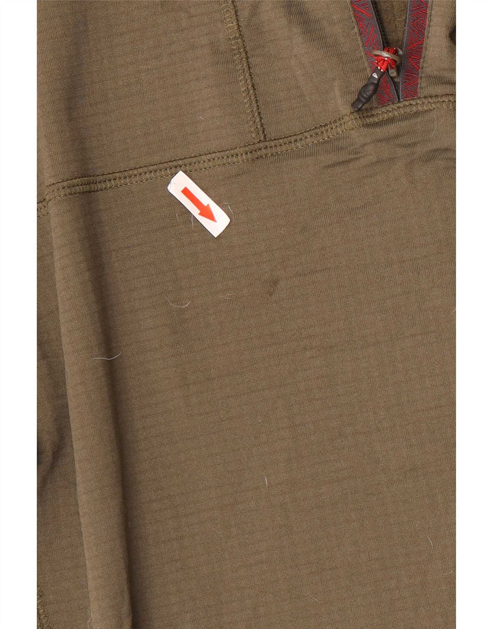Suéter masculino Quiksilver com capuz e zíper, grande poliéster cáqui