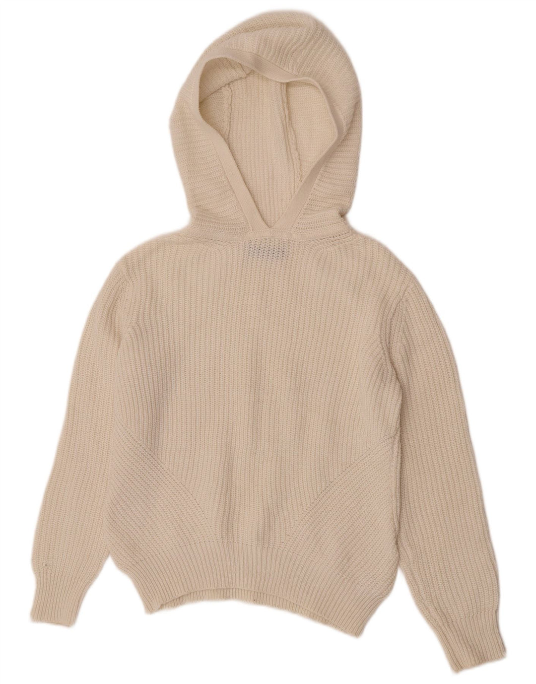 Suéter feminino com capuz Marks & Spencer Reino Unido 10 pequeno off white