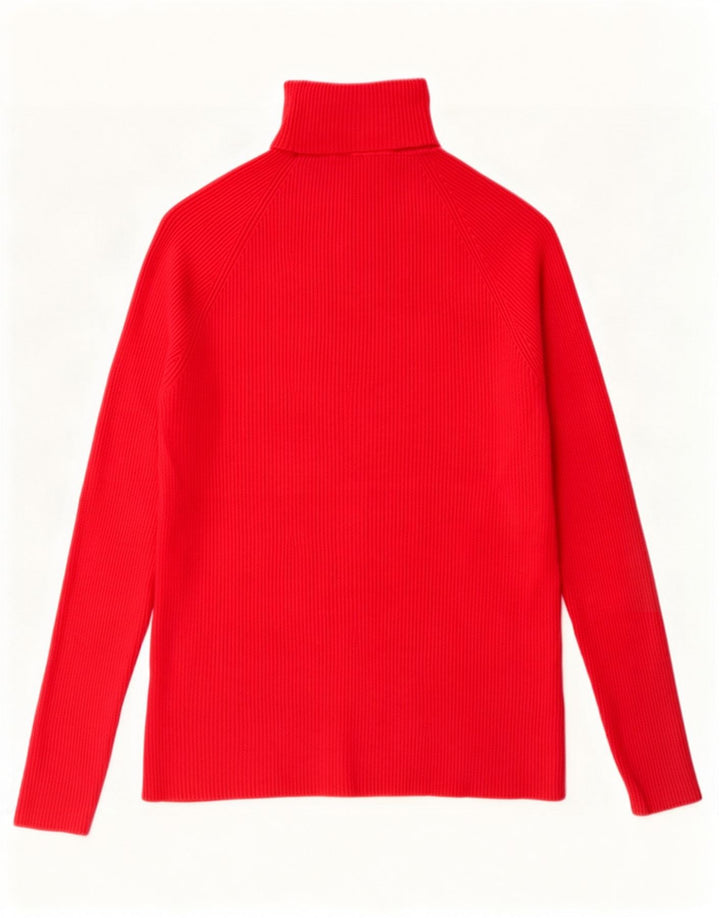 Suéter feminino Marks & Spencer com gola redonda Reino Unido 14 viscose vermelha média