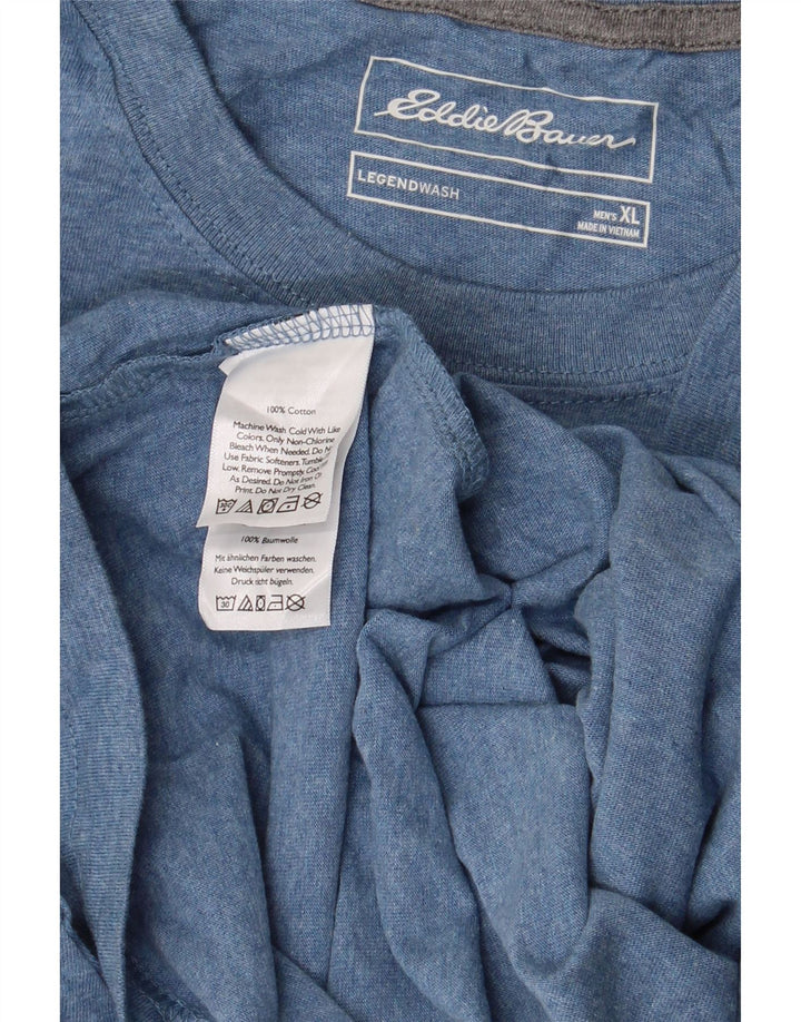 Camiseta masculina EDDIE BAUER Top XL algodão azul