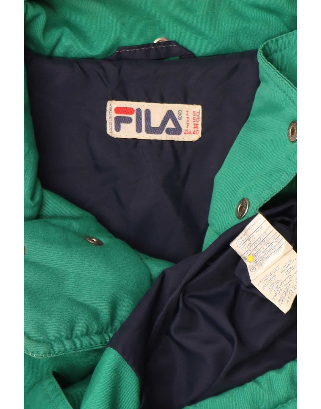 Jaqueta de esqui masculina Fila IT 50 poliéster verde médio
