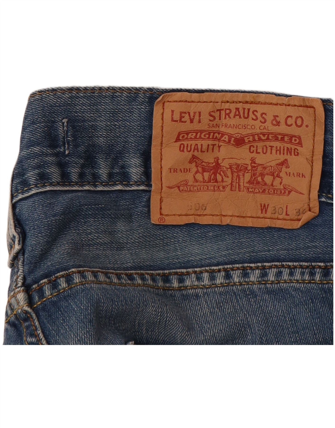 Calça jeans feminina Levi's 506 Standard Fit Straight W30 L24 Azul