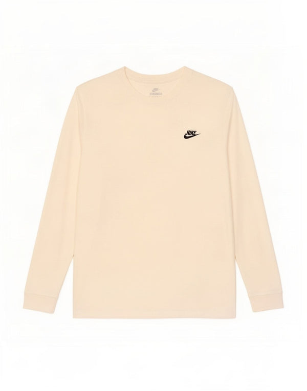 Nike Mens Top Manga Longa Grande Off White Algodão