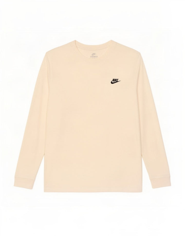 Nike Mens Top Manga Longa Grande Off White Algodão