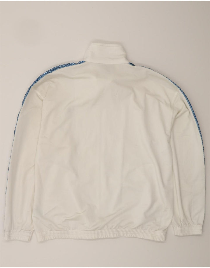 DIADORA Mens Graphic Tracksuit Top Jacket UK 42 Grande Poliéster Branco