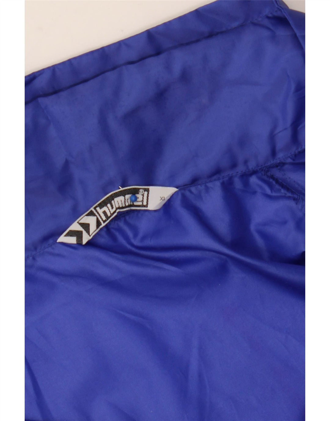 Jaqueta de chuva masculina com capuz gráfico HUMMEL UK 42 XL azul poliéster